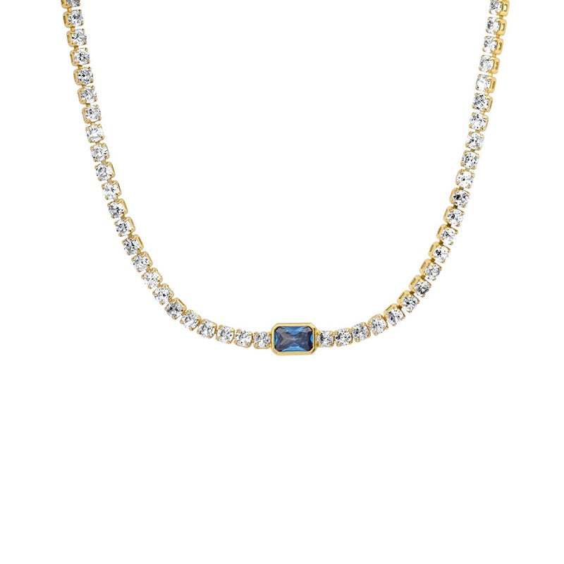 Sapphire Radiance Tennis Necklace