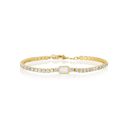 Golden Moonstone Elegance Stainless Steel Bracelet