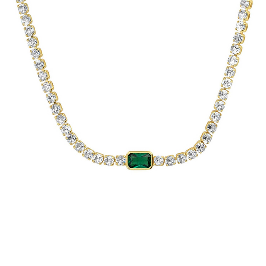 Emerald Radiance Tennis Necklace