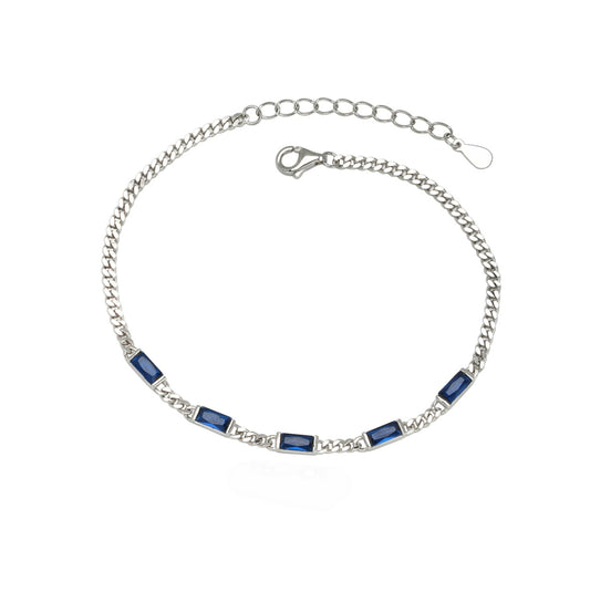 Sapphire Chic Silver Bracelet