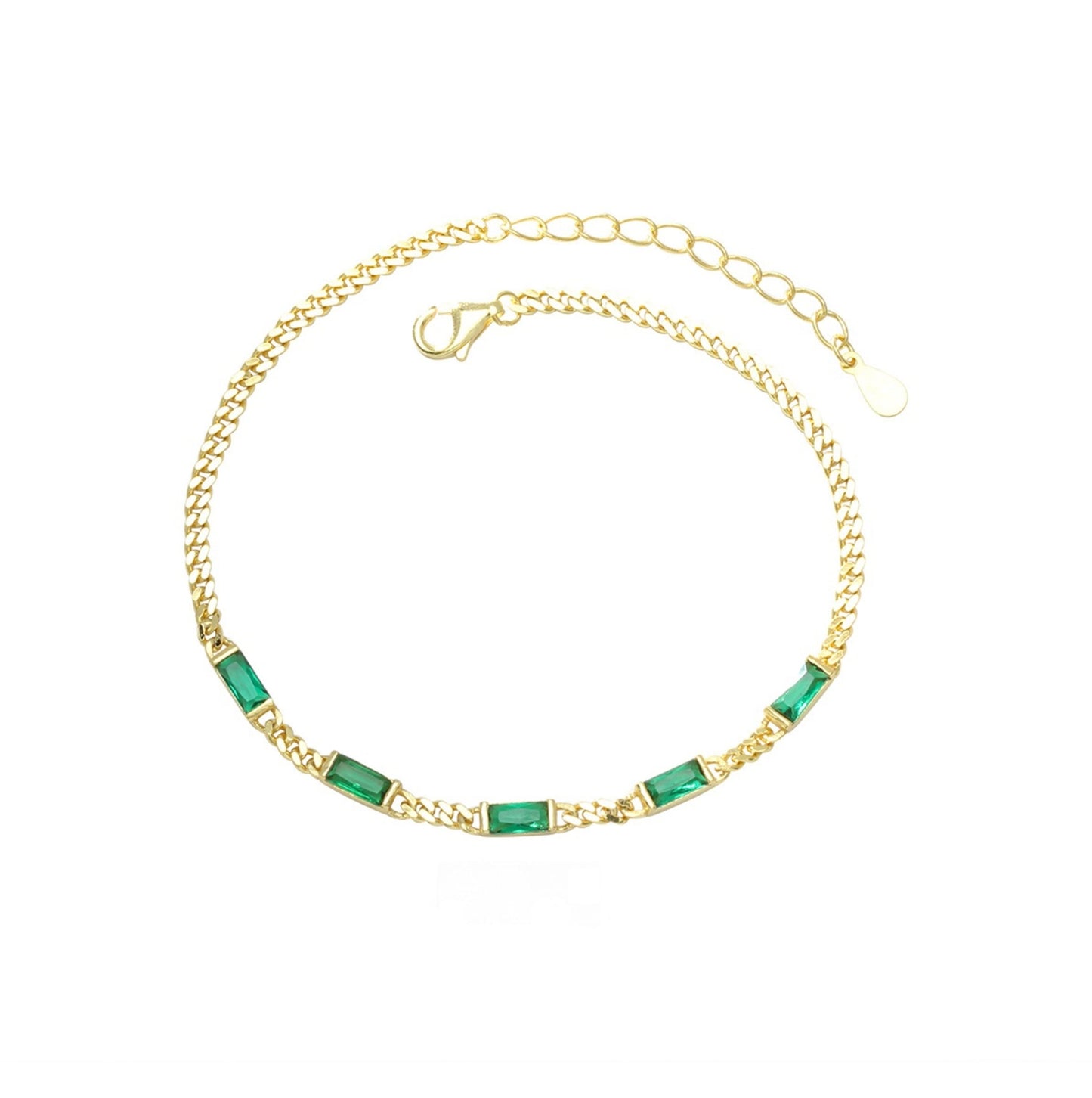 Emerald Chic Gold-Plated Bracelet