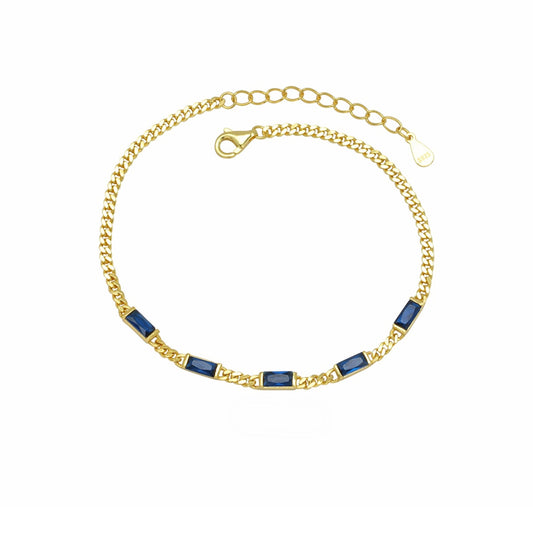 Sapphire Chic Gold-Plated Bracelet