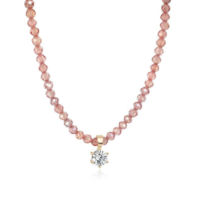 Rose Quartz Sparkle Necklace