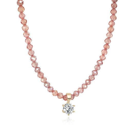 Rose Quartz Sparkle Necklace