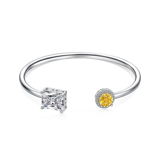 Duo Radiance Open Yellow Zirconia Cuff