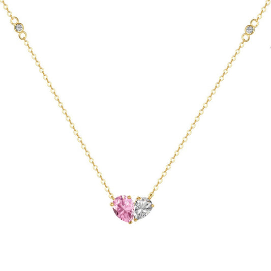 Sweetheart Duo Gold Necklace