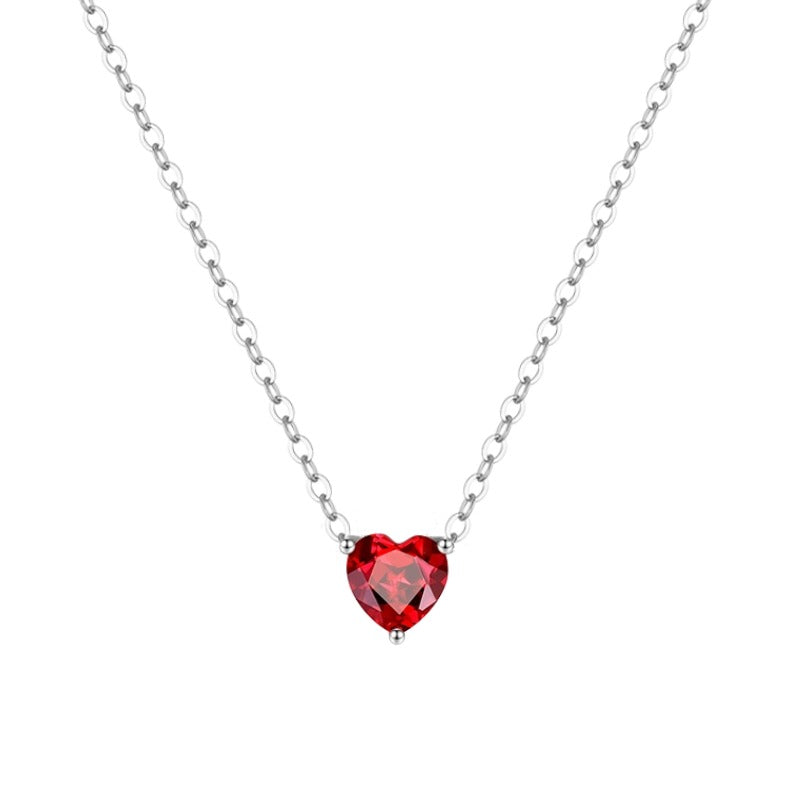 Passionate Ruby Essence Silver Necklace