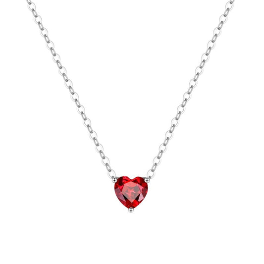 Passionate Ruby Essence Silver Necklace