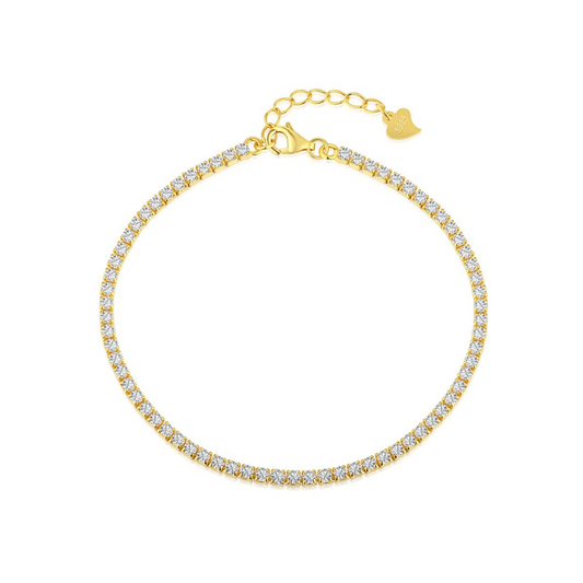 Golden Elegance Tennis Bracelet