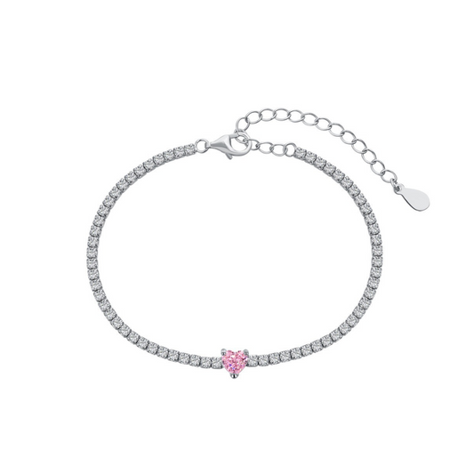 Heart of Pink Tennis Bracelet